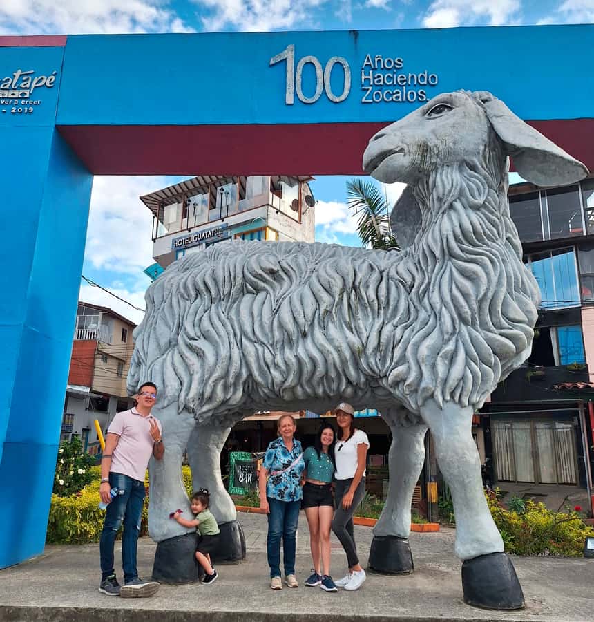 From Medellin: Guatapé & Peñol Rock with Boat & farm animals - The farm stop: llamas, ostriches, ponies, pigs, and a carrot reality check