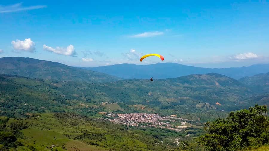 From Medellin: Private Paragliding Tour Over Waterfalls - The 5-Hour Flow: Pickup, Cocorná Launch, Flight Time, and Mountain Lunch