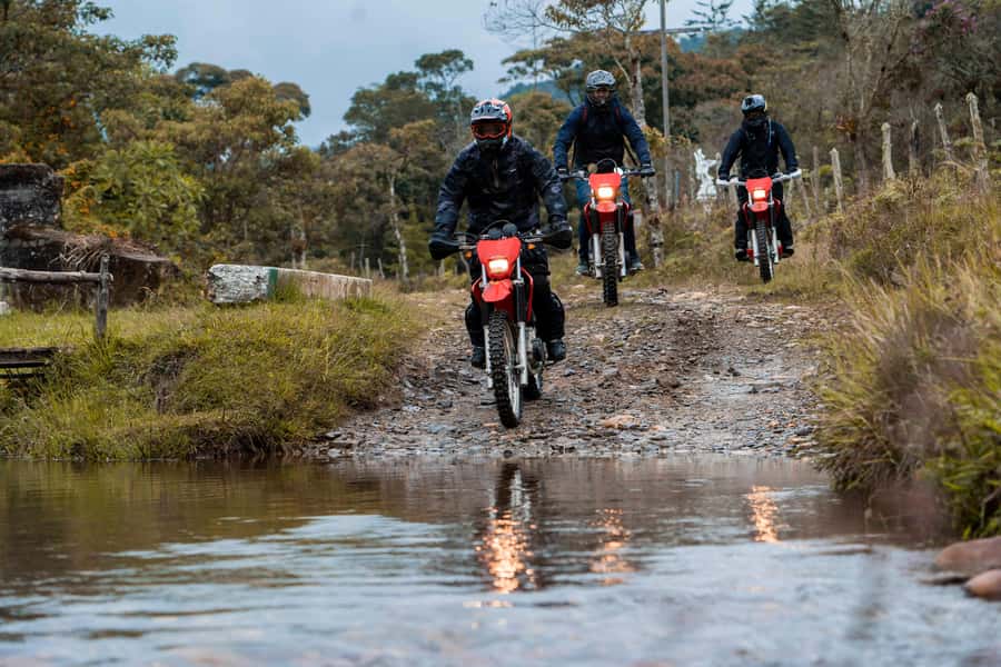 Off-road motorcycle adventure through the Medellín mountains - Bikes, Training Support, and the Honda/Suzuki Advantage